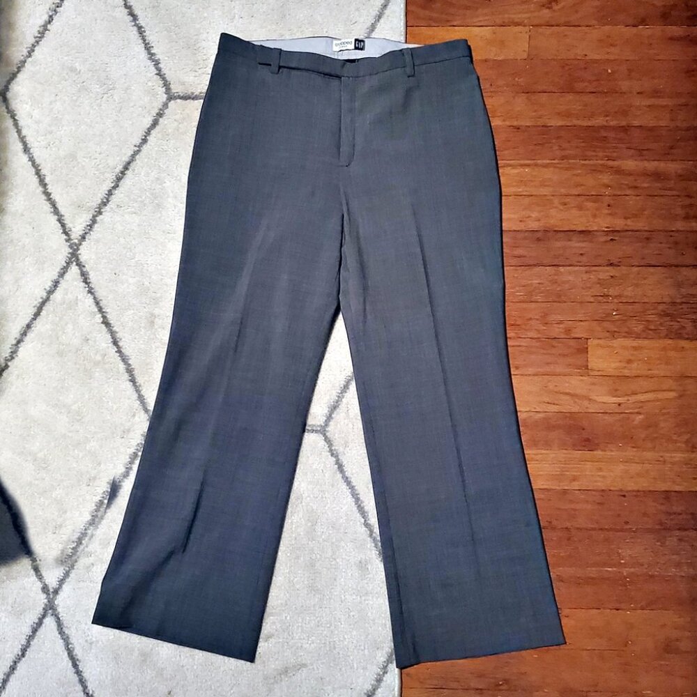 Women's GAP Cropped Stretch Gray Trousers Dress Pants Sz 6 EUC